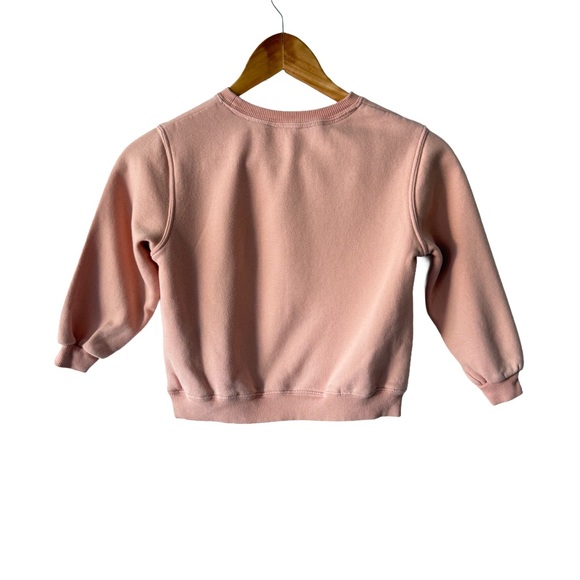 H&M Light Pink Pumpkin Sequin Sweatshirt 5/6 Years - Picture 2 of 4